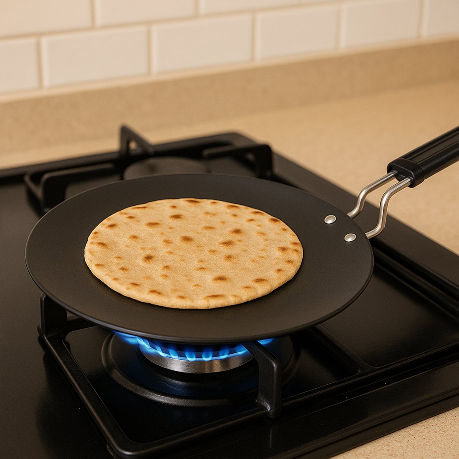 Compact Non-stick Flat Roti Tawa (9 Inch  1 Pc)